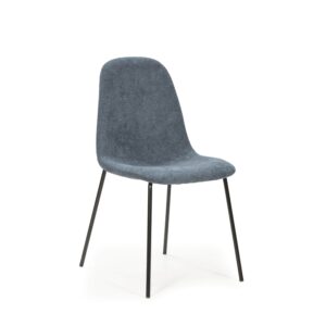 RENNE Chaise de séjour en tissu – Bleu