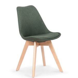 TORRE Chaise en tissus vert foncé