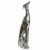 Greyhound argenté figure en résine 14.5x16x68