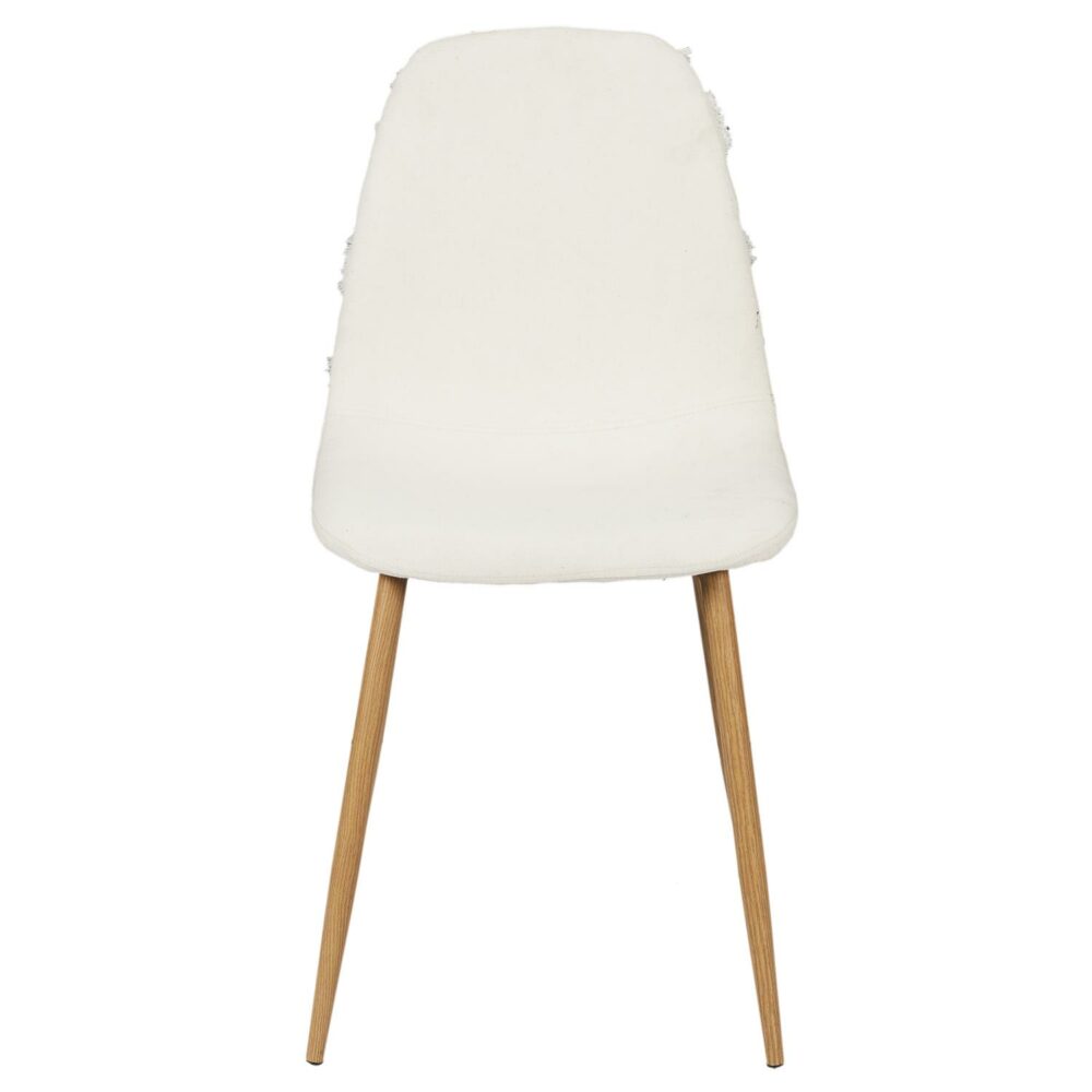 LAGOS Chaise avec des pieds imitation bois - Beige / Noir – Image 7