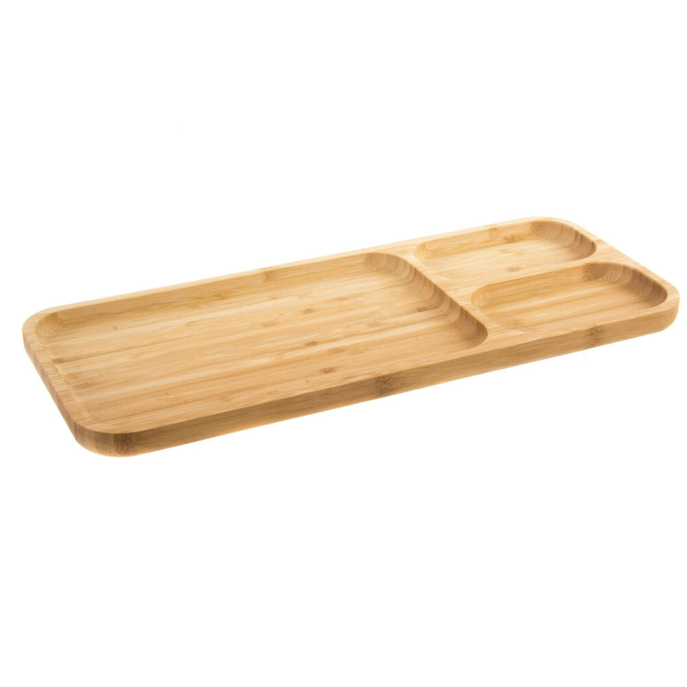 NATUREL Plateau apéritif en bambou 39x16x2 cm