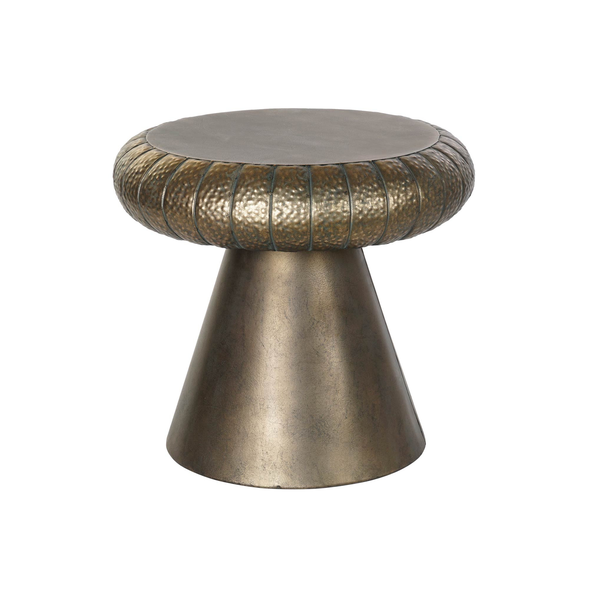 Table de coin en métal doré 55 x 55 x 48 cm - Dansmamaison